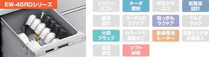 三菱電機食洗機：EW-45RD1シリーズ