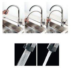 グースネック水栓のメリット：シンクの掃除が楽