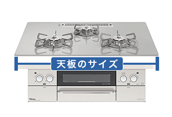 選び方：天板のサイズ：75cm幅