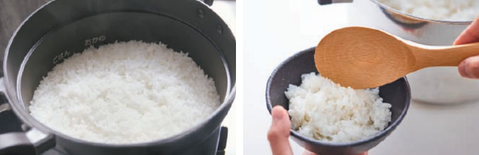 ノーリツガスコンロ：プログレ 早炊き炊飯機能で、素早く準備！