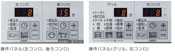 クレア(CREA)の操作パネル