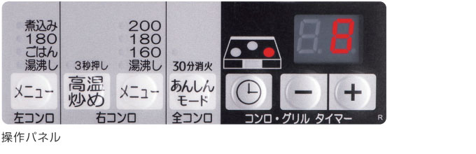 リプラ(repla)の操作パネル