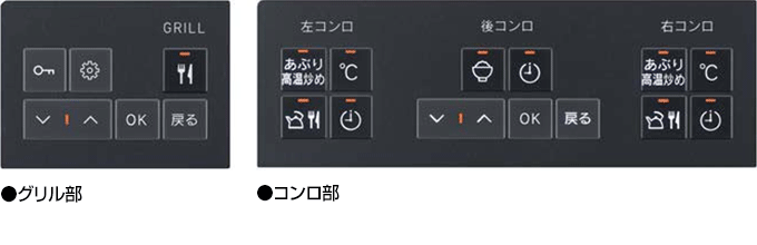 デリシアの操作パネル