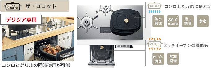 リンナイ ビルトインガスコンロ：ザ・ココット