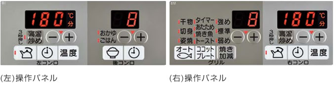 スペリアの操作パネル