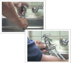 蛇口本体の取り外し