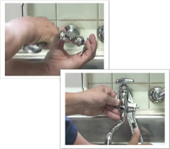 水栓本体を取り付ける