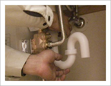 排水トラップの取り付け