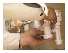 排水ホッパーの取り付け