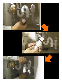 ジャバラホースの取り付け