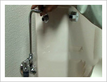 フレキホースの接続