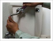 フレキホースの接続