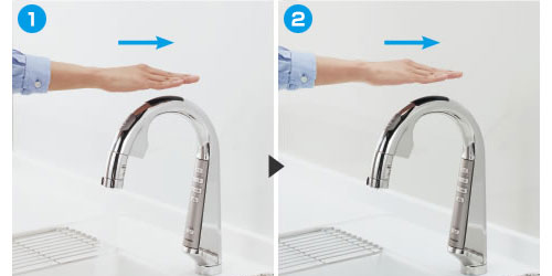 パナソニック製システムキッチンの特徴：スリムセンサー機能