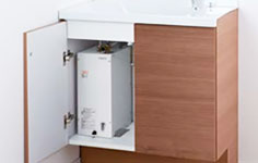 小型電気温水器:洗面化粧台