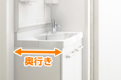 奥行きの確認方法