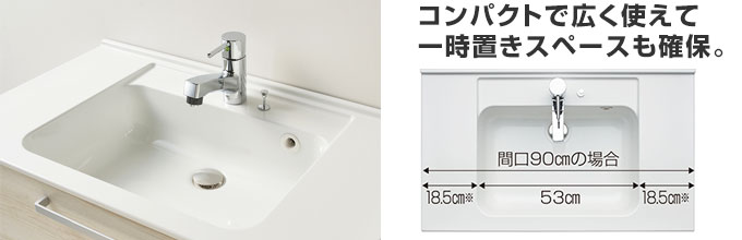 クリナップ rakutowa(ラクトワ)：洗面ボール