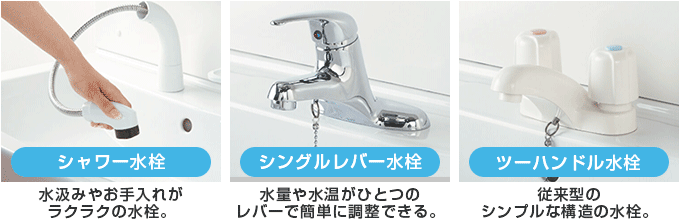Janis(ジャニス) リフレスタンド(RefreStand)：用途に合わせた3種類の水栓