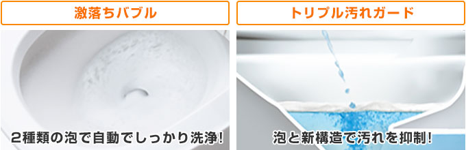 パナソニック アラウーノL150：激落ちバブル トリプル汚れガード