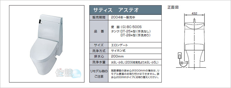 INAXトイレ：床排水 BC-500S