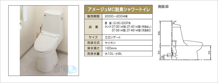 INAXトイレ：壁排水 BC-220P