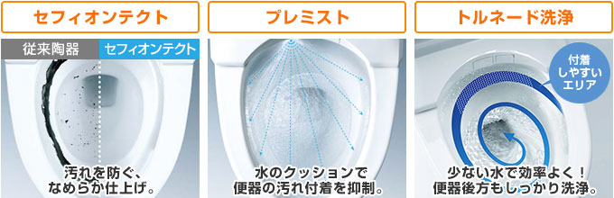 TOTO ネオレストAS-W/LS-W:汚れを浮かせて、しっかり流す洗浄力!