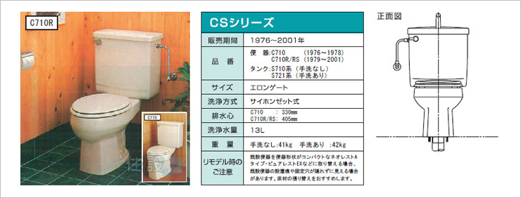 TOTOトイレ：床排水 C710