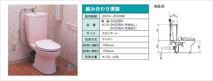 TOTOトイレ：壁排水 CS22BP