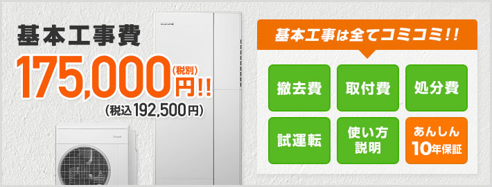 給湯器の基本工事費内容