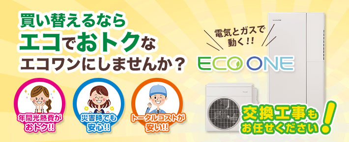 エコウィルからの取替 エコでお得なエコワンがおすすめ