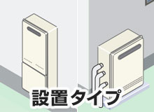 交換する給湯器の設置タイプを確認