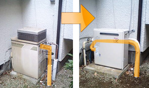 工事の追加料金 逆配管の場合